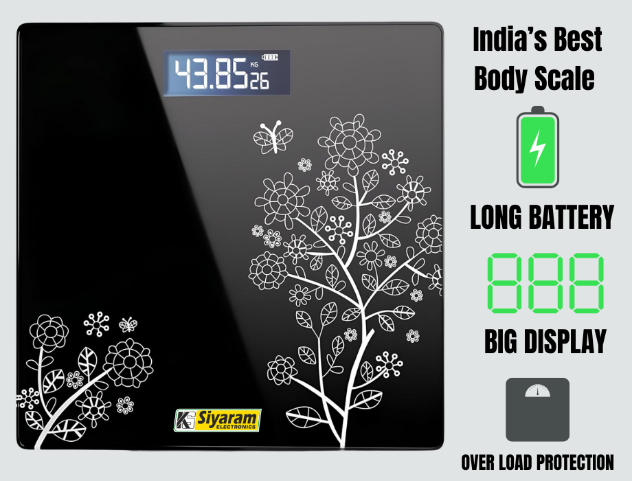 Siyaram’s I-Glass Body Weight Scale – Built to Inspire. Made to Last. | Premium Digital Weighing Scale for Home, Gym & Wellness | 3 years warranty