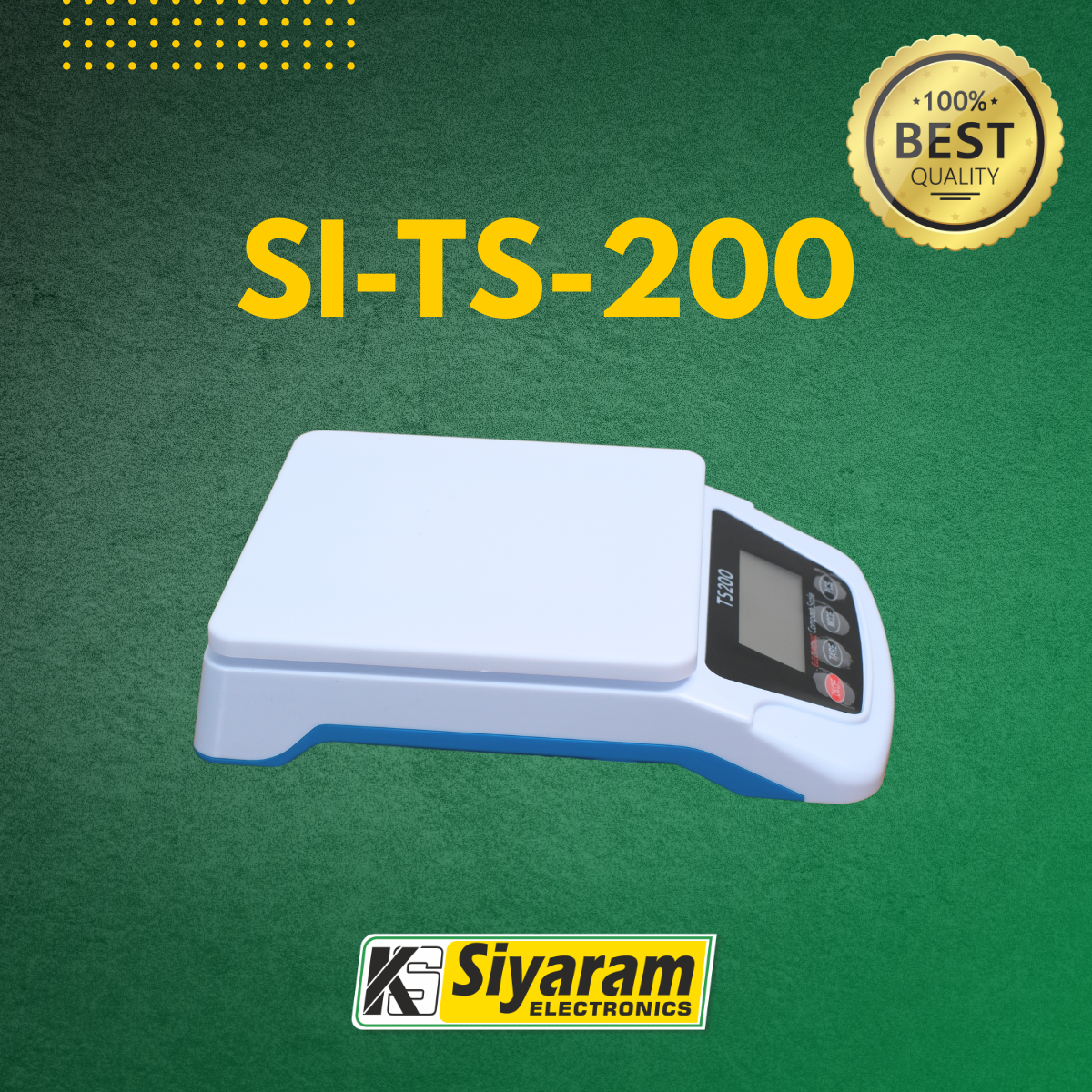 Siyaram 5/10 kg x 100mg TS 200 Digital Kitchen Scale & Parcel Weighing Scale Ultra Precision for Home, Diet, Fitness & eCommerce Use | Battery Operated | Not for Legal Trade