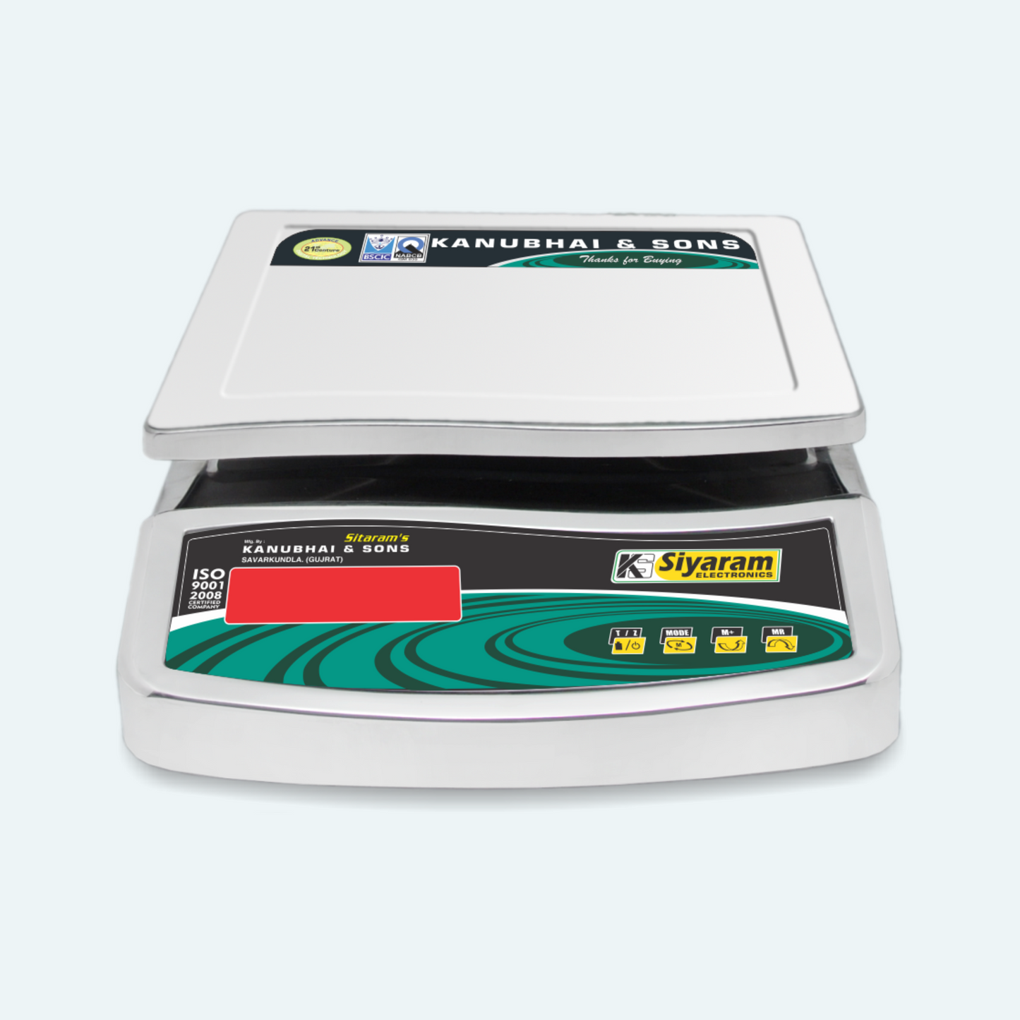 Siyaram's 10/20kg x 1g Eco Weighing Scale – Grocery, Dairy, and Table-Top Use | 6V Battery