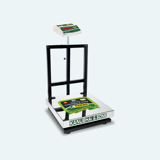 Siyaram’s 100kg x 10g Capacity Heavy Platform Weighing Scale (16x18 inch) – SS Top | For Industrial, Commercial, Dairy, Agricultural, Cloud Kitchen & More | Rechargeable Battery | Big Sensor | KG & Litre Compatible