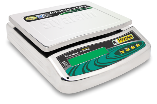 Siyaram Electronic Platform Weighing Scale 150kg Capacity 20g Accuracy | Heavy Structure Weight Machine with Big Bright Green Display for Shop, Commercial & Industrial Use | Stainless Steel Platform Size 16x18 Inches (400x450mm)