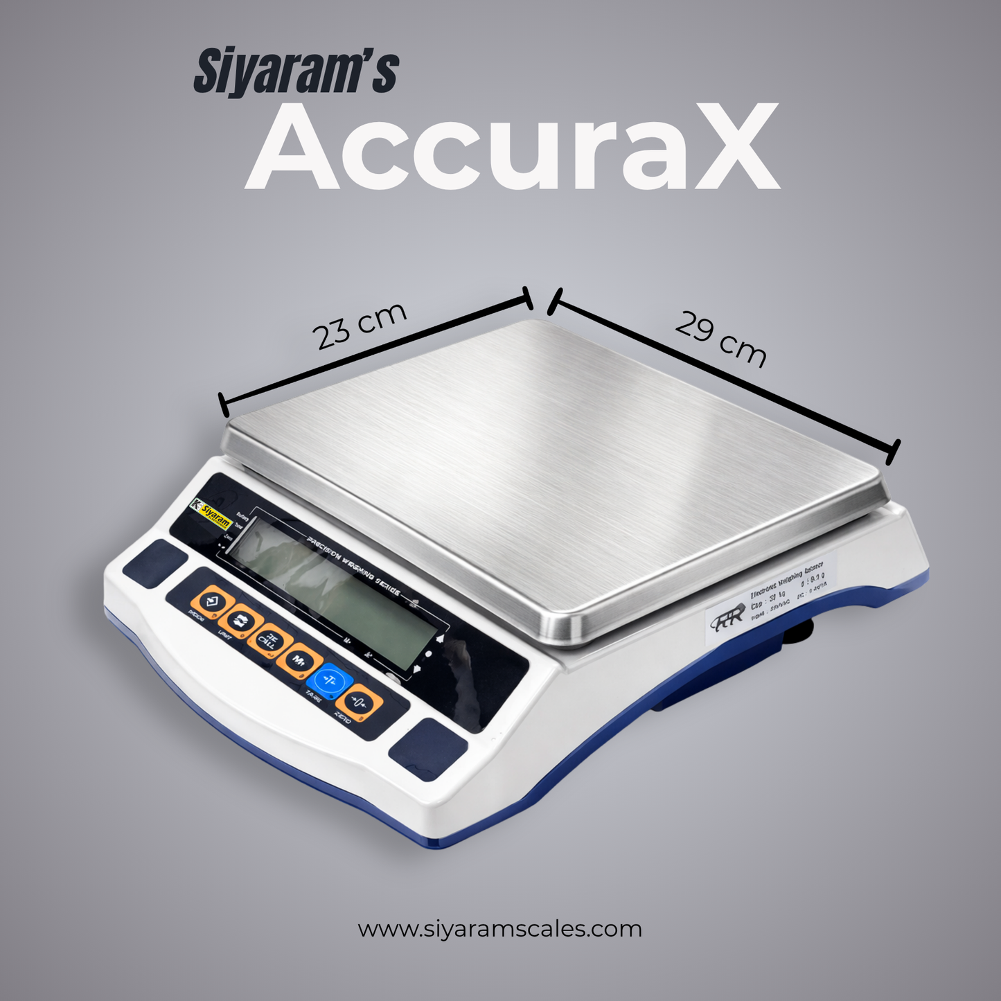Siyaram AccuraX 10 to 32 kg x 100 mg (0.1 g) High Precision Weight scale | Silver Scale | Gold Scale | 0.1 g scale