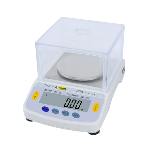 Siyaram 500g x 10mg (0.01g) High-Precision Digital BDS Jewellery Weighing Scale | Ideal for Gold, Silver, Diamond, Lab & Pharma Use | Dual LED Display with Windshield Cabin Body | SI-JW-500G