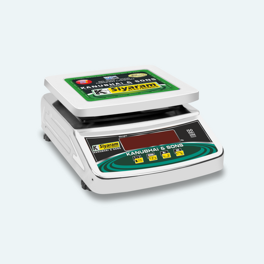 Siyaram's Micro Eco 10kg x 1g Digital Weighing Scale | 7x8 Inches (165x190mm) | Ideal for Kitchen, Grocery Stores, Dairy, Food Preparation, Parcel Weighing