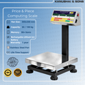 Siyaram Price Computing & Piece Counting Scale 50kg / 100kg | Digital Weighing Machine 1x1 Feet Pan size | PRC Scale for Shop, Mandi & Retail | Stainless Steel Platform | 99 Memory | Heavy Duty