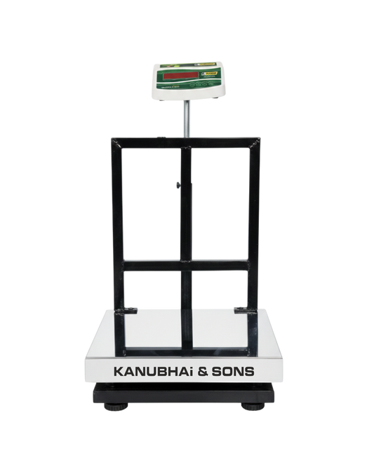 Siyaram’s 100kg x 10g Capacity Heavy Platform Weighing Scale (16x18 inch) – SS Top | For Industrial, Commercial, Dairy, Agricultural, Cloud Kitchen & More | Rechargeable Battery | Big Sensor | KG & Litre Compatible