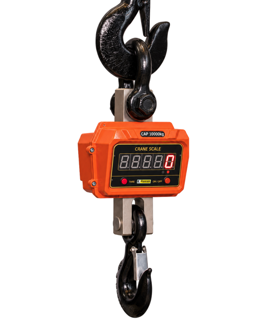 Siyaram 10 Ton x 2kg Ultra Heavy-Duty Crane Scale | Dual Battery, LED Display, Remote Operated | Built for Steel Plants, Scrap Yards, and Factory Giants