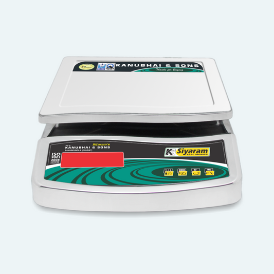 Siyaram's 10/20kg x 1g Eco Weighing Scale – Grocery, Dairy, and Table-Top Use | 6V Battery