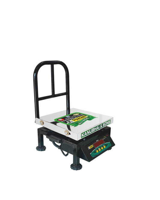 Siyaram's 50kg x 5g Portable Digital Mobile Weighing Scale with Stainless Steel Platform – 1ft x 1ft (300x300mm) for Grocery, Kirana, Dairy, Vegetable, Fruit, and Commercial Use