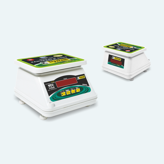 Siyaram's Nano ABS 20kg x 1g Digital Weighing Scale – Ideal for vegetable vendors, fruit sellers, and manufacturing use. ABS Body | Pan Size: 7x9 inches (175x225mm).